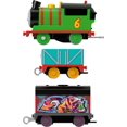 thumbnail image 2 of Thomas & Friends Graffiti Percy Motorized Toy Train Engine with Cargo Cars for Preschool Kids, 2 of 6