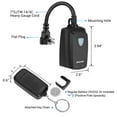 thumbnail image 3 of DEWENWILS Outdoor Wireless Remote Control Outlet,for Christmas 2 Independent Control Sockets, Heavy Duty Weatherproof Electrical Remote Control Switch, 15A, 100 FT Range, 3 of 5