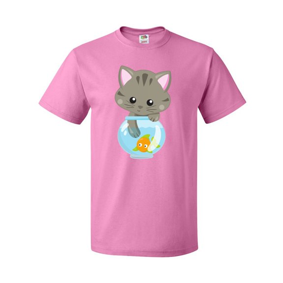 Inktastic Cute Cat, Little Cat, Kitty, Kitten, Fish Bowl T-Shirt