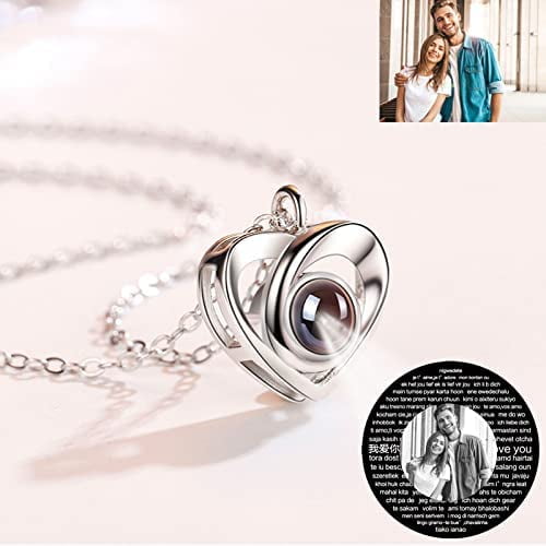 HANRU Custom Photo Projective Necklace, The Memory of Love Nanotechnology  Necklace 925 Sterling Silver Girls' Pendants Necklace - Walmart.com