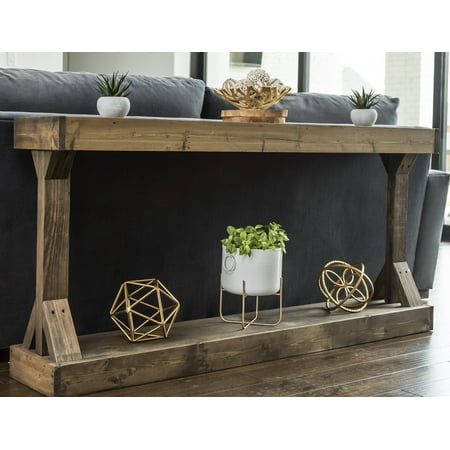 Solid Wood Vanity Console - Barb Large Console Table Solid Wood by Del Hutson Designs