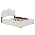 thumbnail image 4 of Euroco Full Size Upholstery Platform Bed with Trundle and Drawers for Kids Teens Adults, LED Light and USB Ports, 4 of 16