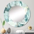 thumbnail image 2 of DESIGN ART Designart 'Blue Luxury Abstract Fluid Art I' Printed Modern Wall Mirror 24in.x36in., 2 of 5