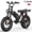 Black M7, variant on Spacewalk Electric Bike M7 for Teens/Adults,20" fat tire Ebike,1500W Peak Motor, 27.9mph,48V 15Ah Removable Battery,Full Suspension,50 Miles Pure Electric,70 Miles PAS UL2849