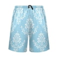 thumbnail image 6 of Men's Pajama Bottoms Athletic Shorts For Men Casual Cotton Light Blue Background, 6 of 7
