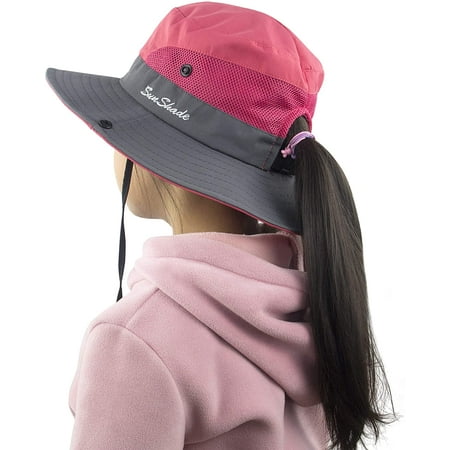 

Muryobao Toddler Child Kids Girls Summer Sun Hat Wide Brim UV Protection Hats Floppy Bucket Cap for Beach Fishing Gardening Watermelon Red