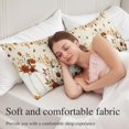 thumbnail image 6 of White Pumpkins Fall Long Body Pillow Cover 20x60 Inch, Thanksgiving Floral Leaves Farmhouse Decorative Pillowcase with Zipper, Microfiber Pillow Protector, Soft Breathable Long Pillowcases for Women, 6 of 9