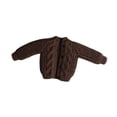 thumbnail image 4 of Ropa para muñecas de escala 1/12, cárdigan de punto, resistente, suéter, ropa de moda, mini Marrón, 4 of 9