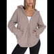 thumbnail image 3 of Sudaderas con Capucha y Cremallera para Mujer, Sudaderas Extragrandes, Conjuntos de Moda Escolar para Otoño, Chaquetas Informales, Ropa de Invierno Marrón XXL, 3 of 9