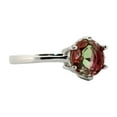 thumbnail image 4 of 1ct Round Pink & Green Watermelon Tourmaline Silver Ring, Size 6 1RPGWTSRS6, 4 of 5