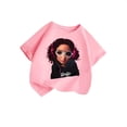 thumbnail image 1 of T-shirt à Manches Longues 2t pour Filles, Mignon Graphique Col Rond Manches Courtes Tee-Shirt d'Été Décontracté, 1 of 3