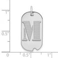thumbnail image 2 of 14k Solid White Gold Polished Letter M Initial Animal Pet Dog Tag Pendant Necklace 24.6x13.19mm Wide Pendant for Women, 2 of 2