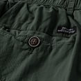 thumbnail image 5 of Eryao Mens Outdoor Work Cargo Shorts Elastic Waist Drawstring Shorts Knee Length Lightweight Short Pants with Pockets,Army Green,38, 5 of 9
