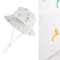 thumbnail image 3 of Gubotare Toddler Beach Hat Kids Bucket Hats Summer Sun Protection Beach Cap Unisex Kids Sun Hat Outdoor Cap for Boys Girls (White,Size 2-4 Years), 3 of 3