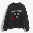 thumbnail image 5 of Baqcunre Crewneck Sweatshirts Printing Sweatshirt Top Long Sleeved Sweatshirt Casual Blouse Temperament Pullover Top(Black S-XXL),Womens Sweatshirt Womens Tops Valentine'S Day Shirts For Women, 5 of 5