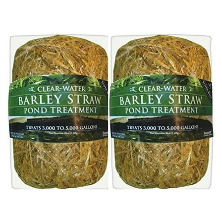 135 Clear-Water Barley Straw Bale 15 oz, Treats up to 5000-Gallons (2 Pack Of 15oz))