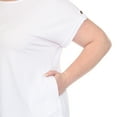 thumbnail image 5 of White Mark Folded Short Sleeve Solid Top (Women's Plus), 5 of 6