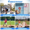 thumbnail image 6 of UQN 3 In 1 Kids/Toddlers Basketball Hoop,Baseball&T-Ball Sets for Kids 3-5,Adjustable Height, Indoor/Outdoor Sports Toys Gifts for Boys Girls Ages 2 3 4 5 6 7 8 Years Old, Christmas Birthday Gift., 6 of 9