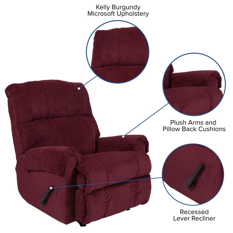 Flash furniture contemporary kelly super soft microfiber rocker recliner shop
