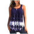 thumbnail image 1 of gakvbuo Plus Size Summer Tops For Women Tops Dressy Casual Women Printing Round-Neck Sleeveless Block Shirts Tunic Tee TopsWorkout Tops For Women, 1 of 7