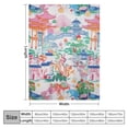 thumbnail image 4 of Nawypu  Soft Blanket Throw Blanket - Chinoiserie Colorful Pagodas and Trees, 4 of 6