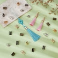 200Pcs 4 Colors Iron Folding Crimp Ends Column Mixed Color 14x9x8.5mm ...