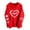 #264-Red, variant on Craaazy Women's Heart Print Graphic Long Sleeve Hooded Sweatshirts with Pockets Gifts