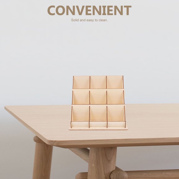 VERDANVERSE 1 Set Cardboard Display Stand Wooden Rectangular Multi Color For Retailers Desk Organizer Use