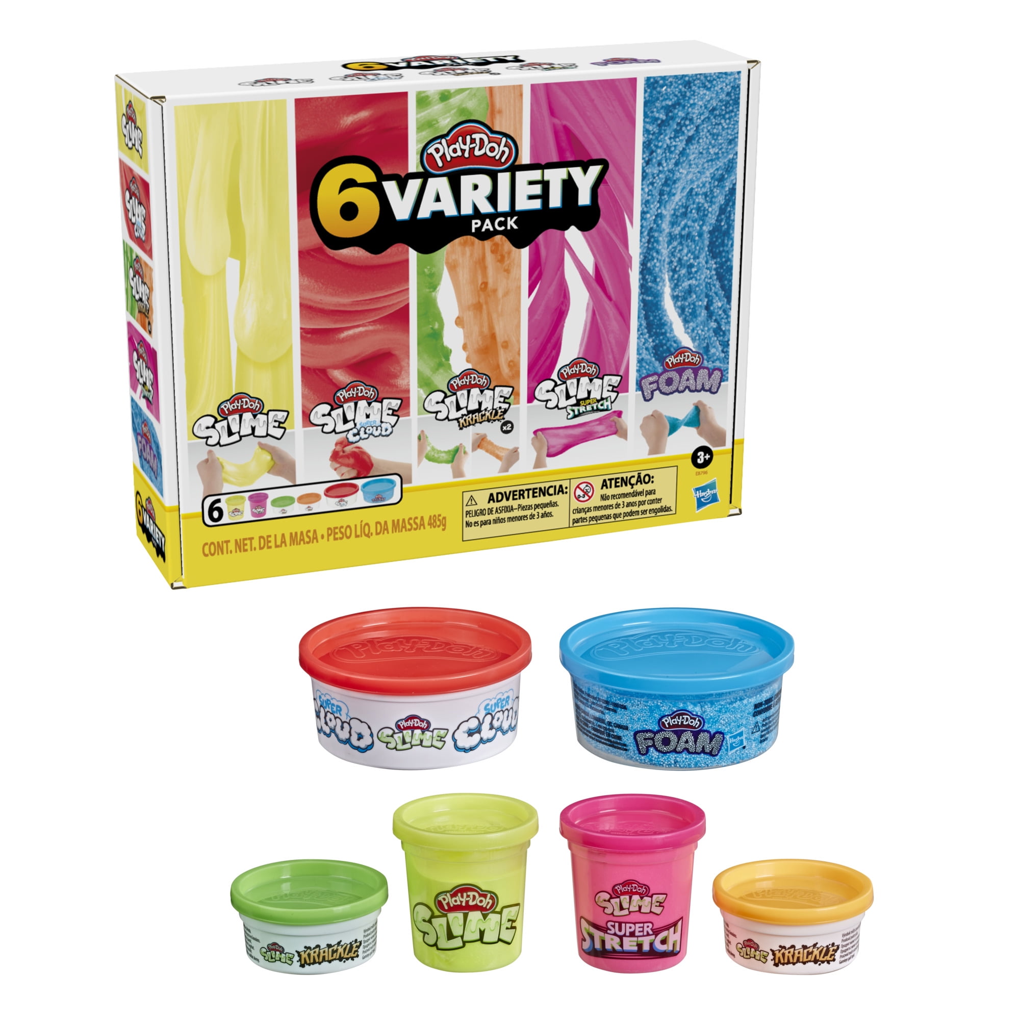 Play-Doh Variety Pack Featuring 6 New Compounds, for Kids Ages 3 and up