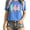 Heather Blue Shirt, variant on Wildcats Lightning Bolt Team Pride Shirt for Women & Teens Trendy School Spirit Tee Black Shirt Adult Medium
