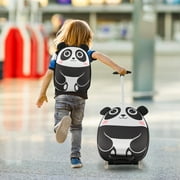 Infans 2PCS Kids Carry On Luggage Set 16" Panda Rolling Suitcase w/ 12" Backpack Travel