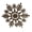 Gold, variant on 20-Count White Glitter Snowflake Christmas Ornaments, 3.9", by Holiday Time