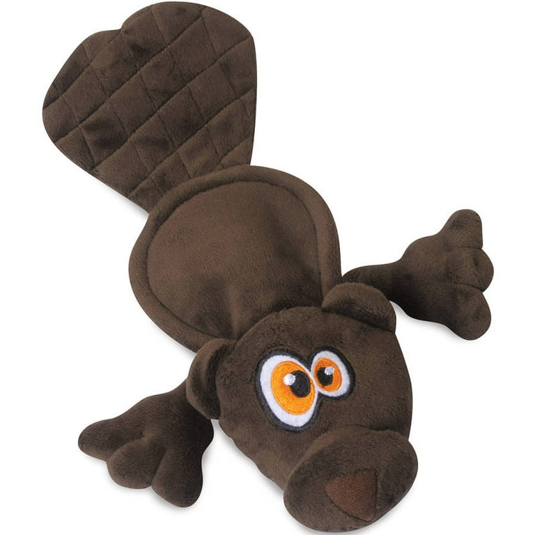 HEAR DOGGY! Flattie Beaver with Silent Squeak Technology Plush Dog Toy -  Walmart.com