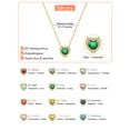 thumbnail image 5 of Silvora 14k Gold Plated Birthstone Neckalces for Women Heat Shape Pendant Simulated Diamond Crystal Dainty Christmas Birthday Valentines Gift, 5 of 7