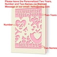 thumbnail image 2 of Personalized Anniversary Card, Wedding Anniversary Congratulations Card for Wife Husband Couple, Keepsake Greeting Card with Envelope, 2 of 6