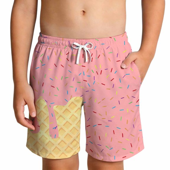 WAYUTE Boys Swim Trunks Elasitc Waisted Swim Shorts Soft Comfortable Bathing Suit Kids Outdoor Playwear Casual Surfing Swimming