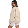 thumbnail image 2 of FIOPHY Oversized Sweatshirt for Women Fleece Long Sleeve Crew Neck Casual Pullover Sweatshirts Fall Tops, 2 of 6