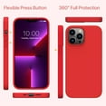 thumbnail image 4 of Entronix Silicone Soft Case Designed for iPhone 13 Pro Shockproof Durable Slim Fit, Red, 4 of 8