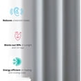 thumbnail image 3 of THD Cambridge Grey Blackout Curtains 84 Inches Long - Room Darkening Curtains, Grey Curtains for Bedroom, Thermal Insulated Window Curtain Grommet Panels, Set of 2 (52 W x 84 L, Light Grey), 3 of 8