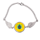 thumbnail image 1 of Libertad igualdad negro Pulsera pulsera pulsera alas de ángel pulsera, 1 of 3