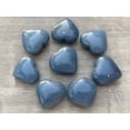 thumbnail image 5 of Angelite Gemstone Hearts, Polished Angelite Puffy Hearts, Angelite Palm Stone, Angelite Heart (2 Hearts）, 5 of 9
