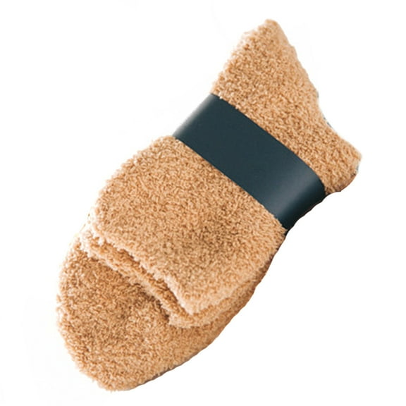 LULULION 1Pair Men Ankle Socks Coral Fleece Soft Warm Fluffy Floor Socks Suitable for Sleep
