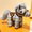 A004- Style D, variant on Plaid Faux Leather Plush Horse Stuffed Animal, 7.9 Inch Cute Desktop Pony Ornament for Kids & Toddlers, Animal Themed Party Favors & Home Office Decor