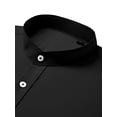 thumbnail image 3 of sogami Men's Wrinkle Free Dress Shirt Band Collar Long Sleeve Button Down Formal Shirt, 3 of 7