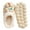 Beige, variant on Winter Water-proof Fleece Lined Slippers for Women Thick Sole Warm Non Slip Walking Shoes