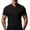 Black, variant on KIHOUT Men's Cable Knit Jacquard Polo Shirt, Stretch V-Neck Collar Short Sleeve Casual & Business Top