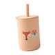 thumbnail image 2 of Vaso de silicona para bebé, para niños, a prueba de fugas, con pajita, antideslizante, para entrenamiento zorros, 2 of 9