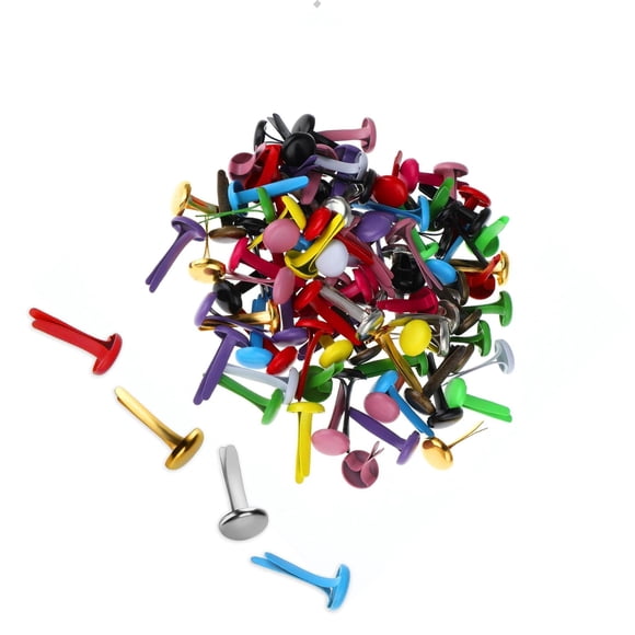Yingyy 200x Mini Metal Brads Sturdy colorful brads,providing Paper Fasteners Brads for Household Arts Crafts