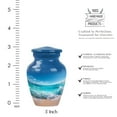 thumbnail image 2 of Keepsake Urn for Pet or Infant – Mini Ocean Blue Sky Ashes Holder – Tranquil Beach Memorial Design – 3" Keepsake, 2 of 2
