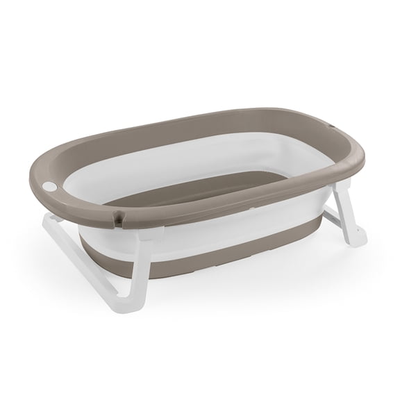 Dolu Nuve Foldable Baby Bathtub Collapsible Infant Bath Tub for Newborns, Stone Grey